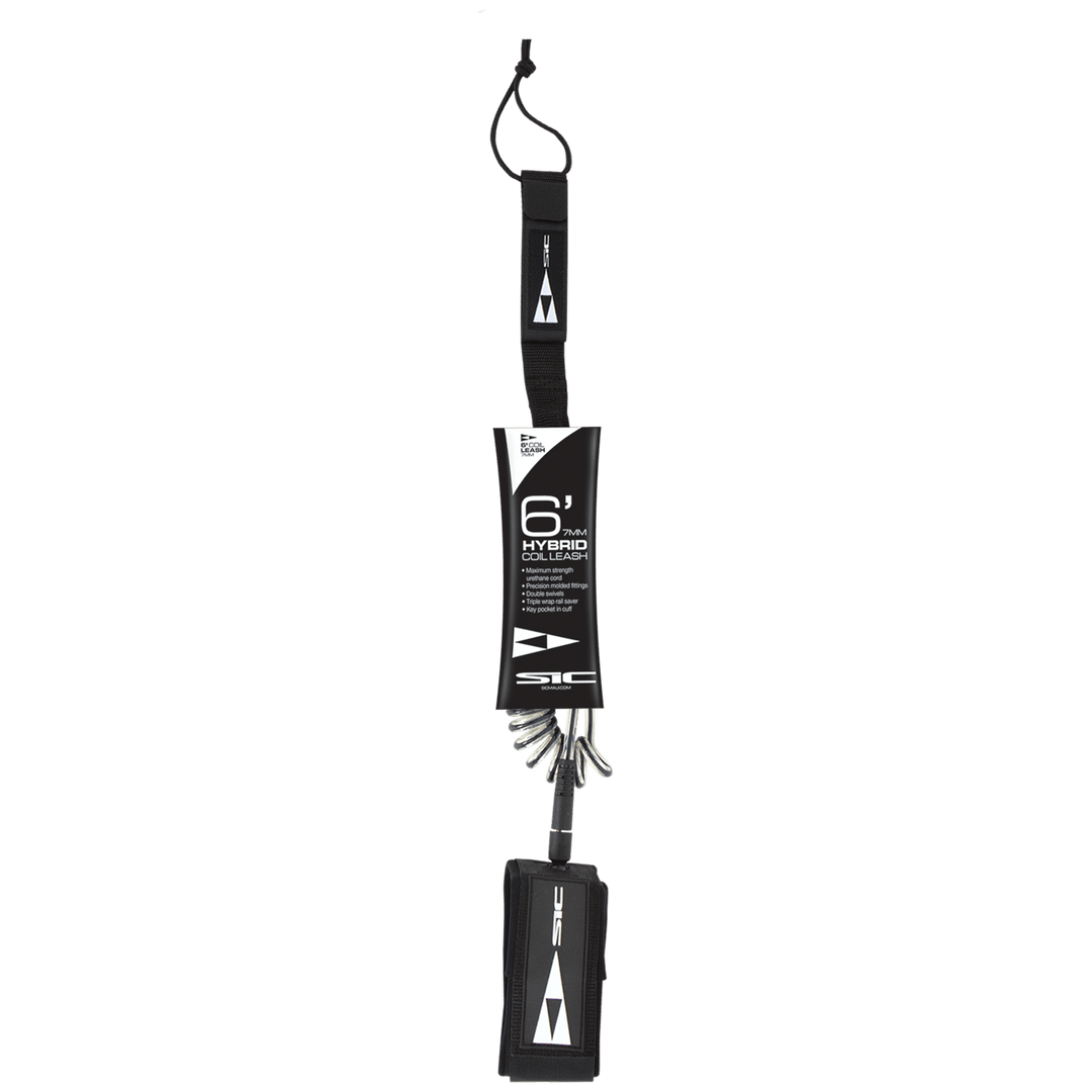 SUP LEASH HYBRID COIL-STRAIGHT 6'