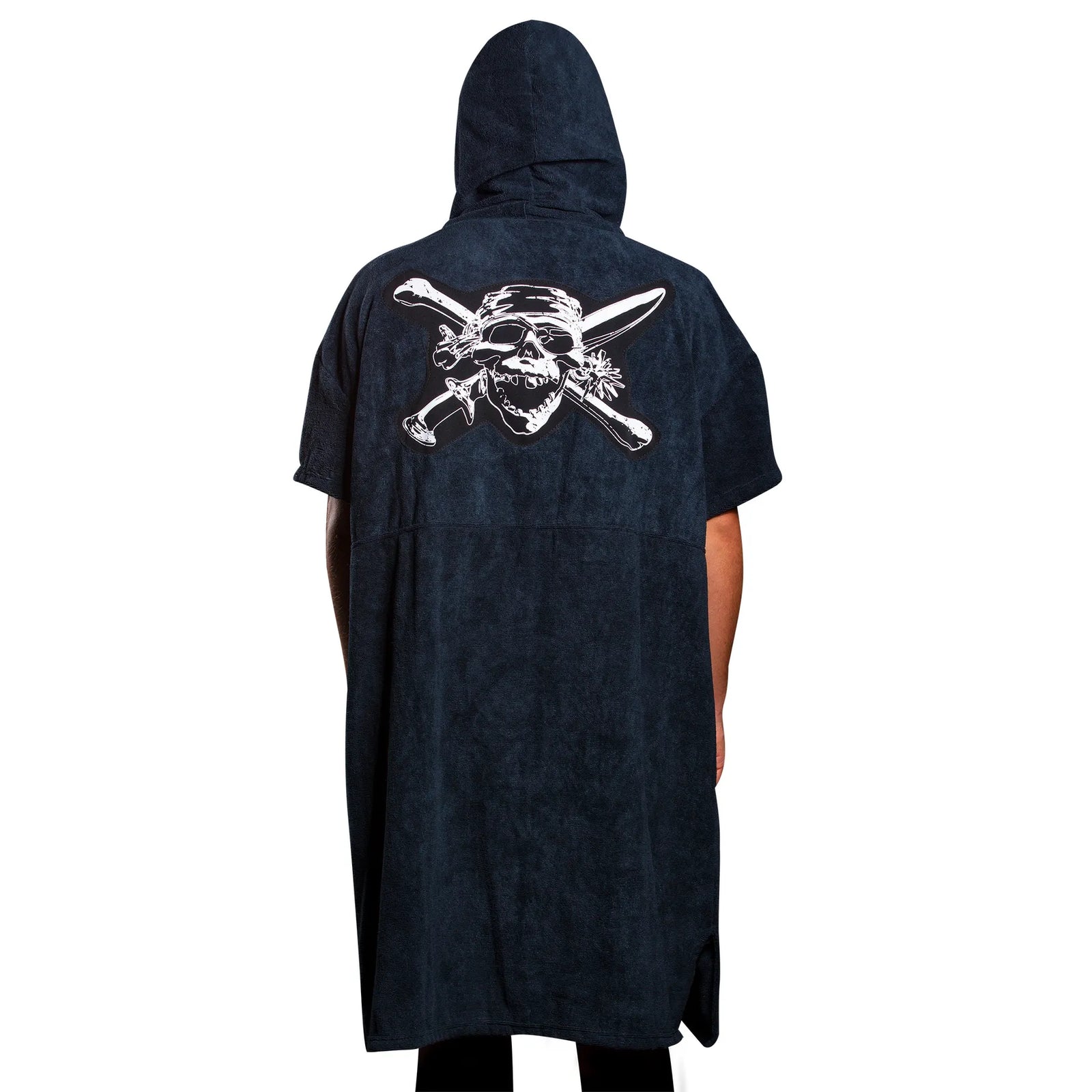 PONCHO NAISH SKULL BLACK