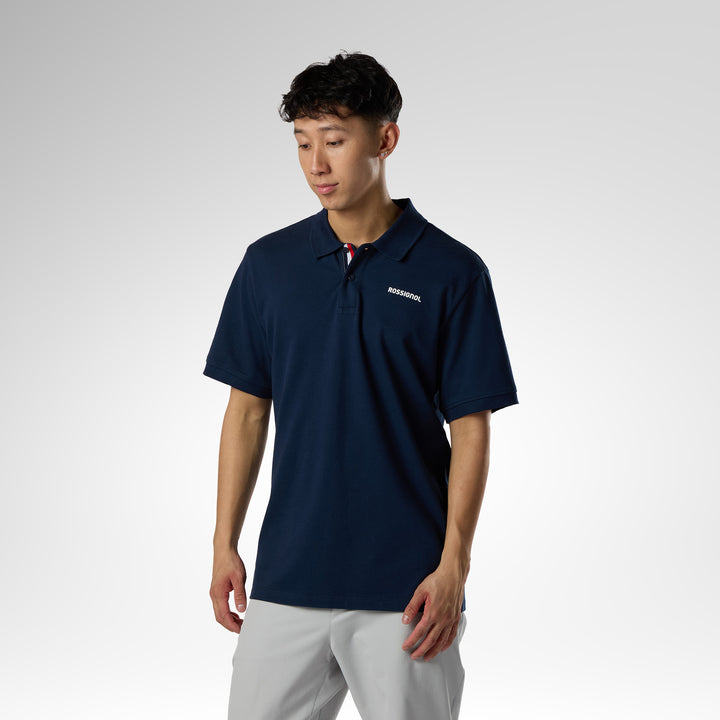 POLERA POLO LOGO DARK NAVY