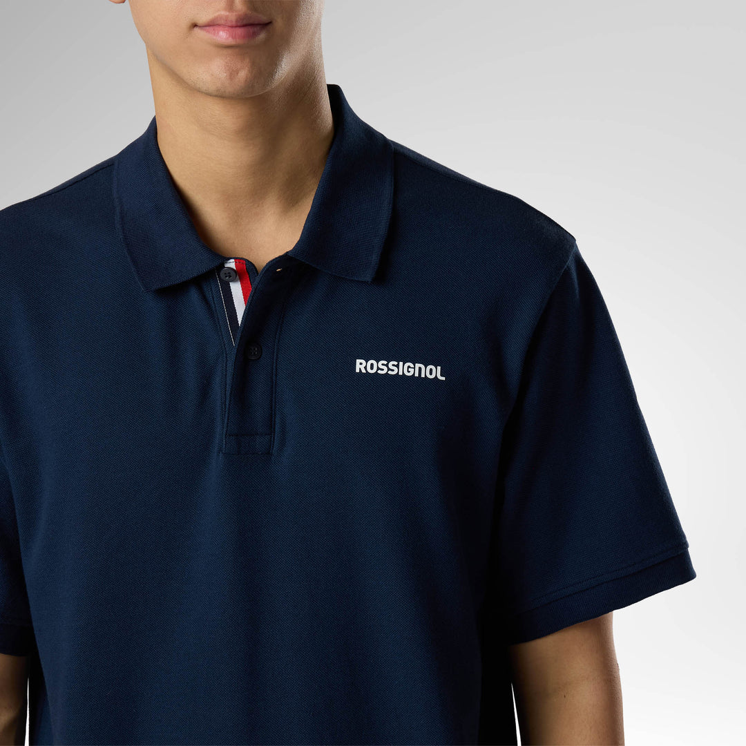 POLERA POLO LOGO DARK NAVY
