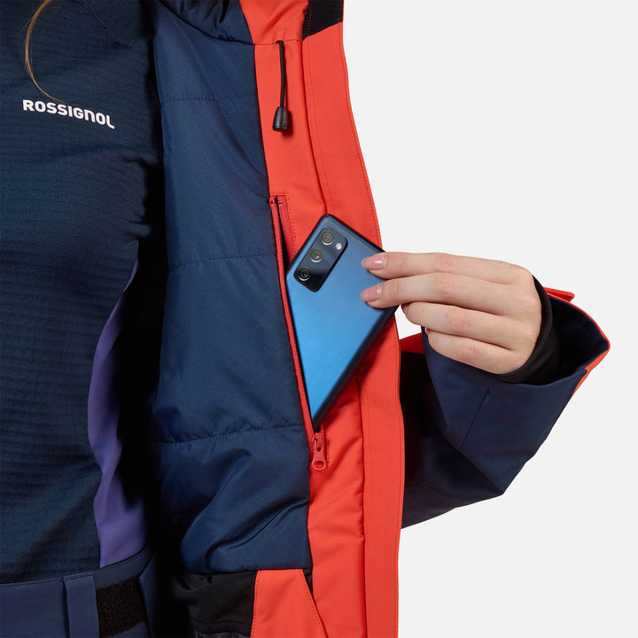 CHAQUETA DE SKI MUJER VELIKA INSULATED - ORANGE FLAME
