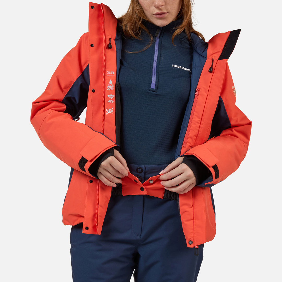 CHAQUETA DE SKI MUJER VELIKA INSULATED - ORANGE FLAME