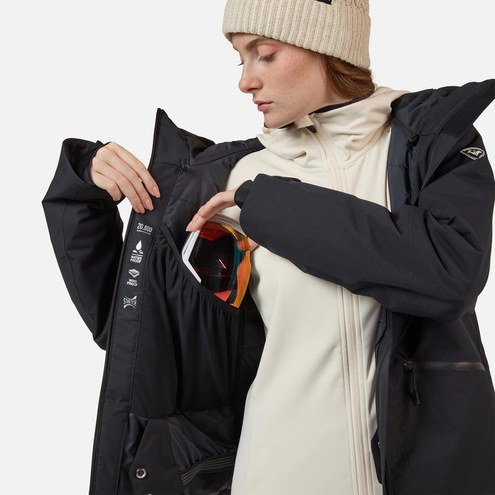 CHAQUETA DE SKI MUJER ROCHRUN INSULATED - BLACK