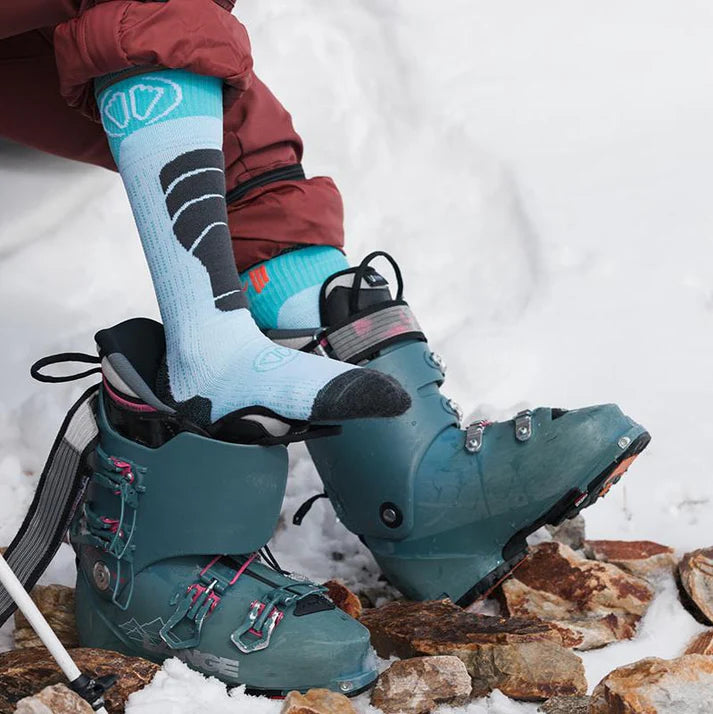 CALCETINES DE SKI MUJER SKI CONFORT CELESTE